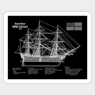 HMS Victory ship plans. Lord Nelson flagship - PDpng Magnet